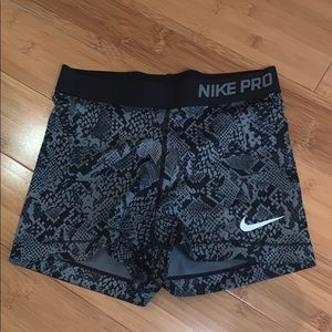 Snakeskin Nike Pro shorts